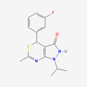 4-(3-fluorophenyl)-6-methyl-1-(propan-2-yl)-1,4-dihydropyrazolo[3,4-d][1,3]thiazin-3(2H)-one