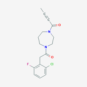 1-{4-[2-(2-Chloro-6-fluorophenyl)acetyl]-1,4-diazepan-1-YL}-2-butyn-1-one