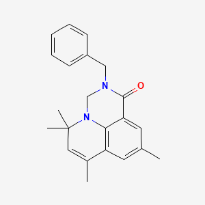 2-benzyl-5,5,7,9-tetramethyl-2,3-dihydro-1H,5H-pyrido[3,2,1-ij]quinazolin-1-one