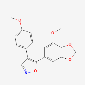 5-(7-Methoxy-1,3-benzodioxol-5-yl)-4-(4-methoxyphenyl)-1,2-oxazole