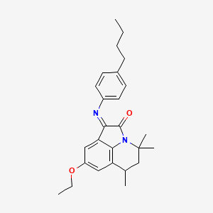 molecular formula C26H32N2O2 B11041983 (1E)-1-[(4-butylphenyl)imino]-8-ethoxy-4,4,6-trimethyl-5,6-dihydro-4H-pyrrolo[3,2,1-ij]quinolin-2(1H)-one 