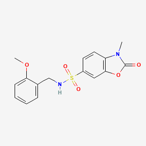 N-(2-methoxybenzyl)-3-methyl-2-oxo-2,3-dihydro-1,3-benzoxazole-6-sulfonamide