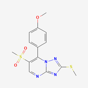 6-Methanesulfonyl-7-(4-methoxyphenyl)-2-(methylsulfanyl)-[1,2,4]triazolo[1,5-A]pyrimidine