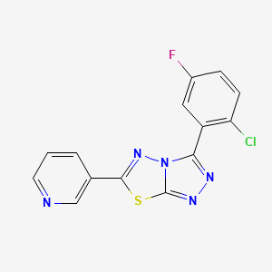 3-[3-(2-Chloro-5-fluorophenyl)-[1,2,4]Triazolo[3,4-b][1,3,4]thiadiazol-6-yl]pyridine