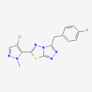 6-(4-chloro-1-methyl-1H-pyrazol-5-yl)-3-(4-fluorobenzyl)[1,2,4]triazolo[3,4-b][1,3,4]thiadiazole