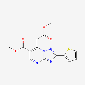 Methyl 7-(2-methoxy-2-oxoethyl)-2-(thiophen-2-yl)-[1,2,4]triazolo[1,5-a]pyrimidine-6-carboxylate