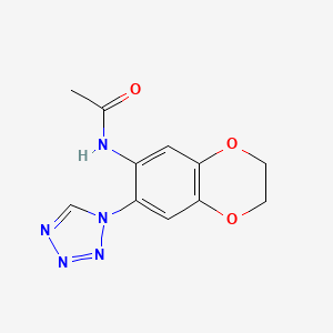 N-[7-(1H-tetrazol-1-yl)-2,3-dihydro-1,4-benzodioxin-6-yl]acetamide