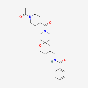 N-({9-[(1-Acetyl-4-piperidyl)carbonyl]-1-oxa-9-azaspiro[5.5]undec-4-YL}methyl)benzamide