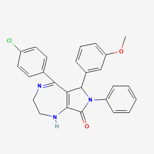 5-(4-chlorophenyl)-6-(3-methoxyphenyl)-7-phenyl-2,3,6,7-tetrahydropyrrolo[3,4-e][1,4]diazepin-8(1H)-one