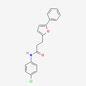 N-(4-chlorophenyl)-3-(5-phenylfuran-2-yl)propanamide