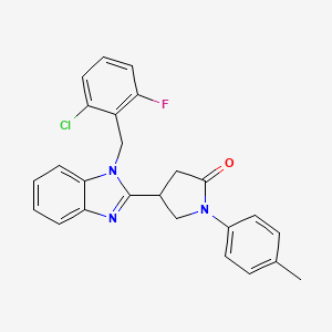 4-[1-(2-chloro-6-fluorobenzyl)-1H-benzimidazol-2-yl]-1-(4-methylphenyl)pyrrolidin-2-one