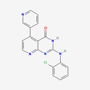 molecular formula C18H12ClN5O B11042537 2-[(2-Chlorophenyl)amino]-5-(pyridin-3-yl)pyrido[2,3-d]pyrimidin-4-ol 