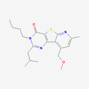 molecular formula C20H27N3O2S B11042762 5-butyl-13-(methoxymethyl)-11-methyl-4-(2-methylpropyl)-8-thia-3,5,10-triazatricyclo[7.4.0.02,7]trideca-1(13),2(7),3,9,11-pentaen-6-one 