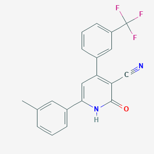 molecular formula C20H13F3N2O B11042785 6-(3-Methylphenyl)-2-oxo-4-[3-(trifluoromethyl)phenyl]-1,2-dihydropyridine-3-carbonitrile 