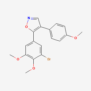 molecular formula C18H16BrNO4 B11042791 5-(3-Bromo-4,5-dimethoxyphenyl)-4-(4-methoxyphenyl)-1,2-oxazole 