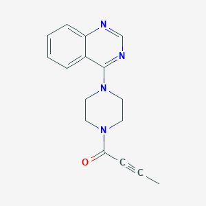 molecular formula C16H16N4O B11042799 1-[4-(4-Quinazolinyl)piperazino]-2-butyn-1-one 