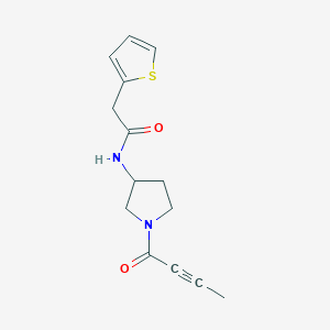 molecular formula C14H16N2O2S B11042804 N-[1-(But-2-ynoyl)pyrrolidin-3-YL]-2-(thiophen-2-YL)acetamide 