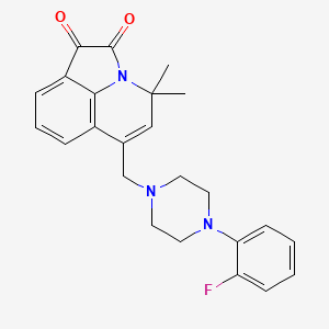 6-{[4-(2-fluorophenyl)piperazin-1-yl]methyl}-4,4-dimethyl-4H-pyrrolo[3,2,1-ij]quinoline-1,2-dione