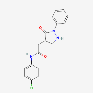 N-(4-chlorophenyl)-2-(5-oxo-1-phenylpyrazolidin-4-yl)acetamide