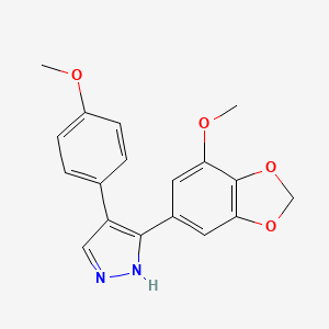 5-(7-methoxy-1,3-benzodioxol-5-yl)-4-(4-methoxyphenyl)-1H-pyrazole