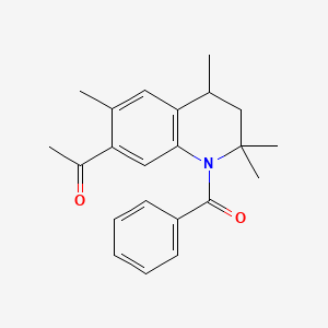 1-[2,2,4,6-Tetramethyl-1-(phenylcarbonyl)-1,2,3,4-tetrahydroquinolin-7-yl]ethanone