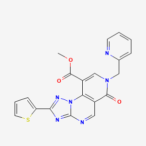 Methyl 6-oxo-7-(2-pyridylmethyl)-2-(2-thienyl)-6,7-dihydropyrido[3,4-E][1,2,4]triazolo[1,5-A]pyrimidine-9-carboxylate