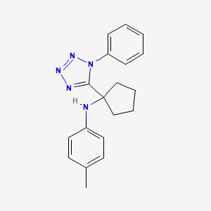 4-methyl-N-[1-(1-phenyl-1H-tetrazol-5-yl)cyclopentyl]aniline