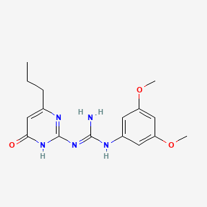 molecular formula C16H21N5O3 B11043063 1-(3,5-Dimethoxyphenyl)-3-(4-hydroxy-6-propylpyrimidin-2-yl)guanidine 