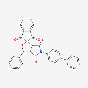 5-(biphenyl-4-yl)-3-phenyl-3a,6a-dihydrospiro[furo[3,4-c]pyrrole-1,2'-indene]-1',3',4,6(3H,5H)-tetrone