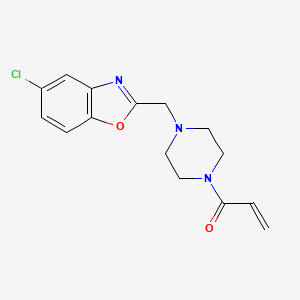 1-{4-[(5-Chloro-1,3-benzoxazol-2-YL)methyl]piperazino}-2-propen-1-one