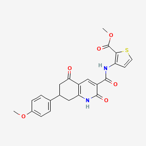 Methyl 3-({[7-(4-methoxyphenyl)-2,5-dioxo-1,2,5,6,7,8-hexahydroquinolin-3-yl]carbonyl}amino)thiophene-2-carboxylate