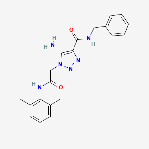 5-amino-N-benzyl-1-{2-oxo-2-[(2,4,6-trimethylphenyl)amino]ethyl}-1H-1,2,3-triazole-4-carboxamide