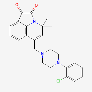 6-{[4-(2-Chlorophenyl)piperazino]methyl}-4,4-dimethyl-4H-pyrrolo[3,2,1-IJ]quinoline-1,2-dione