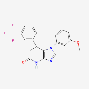 1-(3-methoxyphenyl)-7-[3-(trifluoromethyl)phenyl]-1,4,6,7-tetrahydro-5H-imidazo[4,5-b]pyridin-5-one