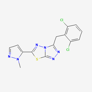 3-(2,6-dichlorobenzyl)-6-(1-methyl-1H-pyrazol-5-yl)[1,2,4]triazolo[3,4-b][1,3,4]thiadiazole