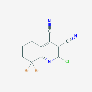 8,8-Dibromo-2-chloro-5,6,7,8-tetrahydroquinoline-3,4-dicarbonitrile