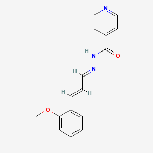 N-[(E)-[(E)-3-(2-methoxyphenyl)prop-2-enylidene]amino]pyridine-4-carboxamide