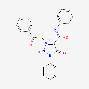 molecular formula C23H18N4O3 B11043804 3-(2-oxo-2-phenylethyl)-1-phenyl-4-(phenylcarbamoyl)-1H-1,2,3-triazol-3-ium-5-olate 