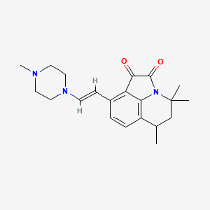 4,4,6-Trimethyl-9-[(E)-2-(4-methylpiperazino)-1-ethenyl]-5,6-dihydro-4H-pyrrolo[3,2,1-IJ]quinoline-1,2-dione