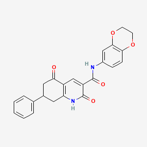 N-(2,3-dihydro-1,4-benzodioxin-6-yl)-2,5-dioxo-7-phenyl-1,2,5,6,7,8-hexahydroquinoline-3-carboxamide