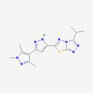 5-(3-Isopropyl[1,2,4]triazolo[3,4-B][1,3,4]thiadiazol-6-YL)-1',3',5'-trimethyl-1'H,2H-3,4'-bipyrazole