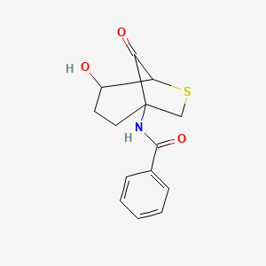 N-(4-hydroxy-8-oxo-6-thiabicyclo[3.2.1]oct-1-yl)benzamide