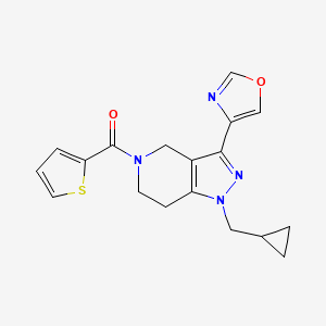 [1-(Cyclopropylmethyl)-3-(1,3-oxazol-4-YL)-1,4,6,7-tetrahydro-5H-pyrazolo[4,3-C]pyridin-5-YL](2-thienyl)methanone