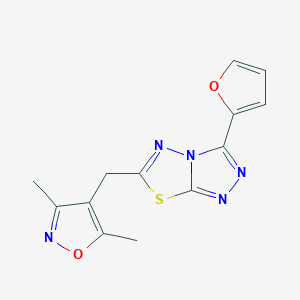 6-[(3,5-Dimethyl-1,2-oxazol-4-yl)methyl]-3-(furan-2-yl)[1,2,4]triazolo[3,4-b][1,3,4]thiadiazole