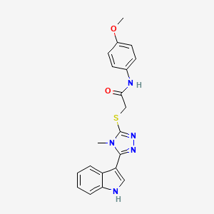 2-((5-(1H-indol-3-yl)-4-methyl-4H-1,2,4-triazol-3-yl)thio)-N-(4-methoxyphenyl)acetamide