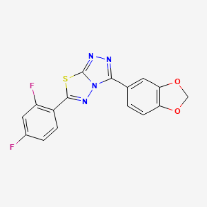 3-(1,3-Benzodioxol-5-yl)-6-(2,4-difluorophenyl)[1,2,4]triazolo[3,4-b][1,3,4]thiadiazole