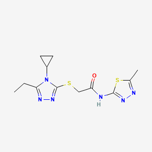 2-[(4-Cyclopropyl-5-ethyl-4h-1,2,4-triazol-3-yl)sulfanyl]-n~1~-(5-methyl-1,3,4-thiadiazol-2-yl)acetamide