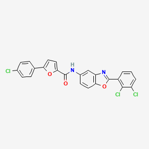 5-(4-chlorophenyl)-N-[2-(2,3-dichlorophenyl)-1,3-benzoxazol-5-yl]furan-2-carboxamide