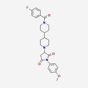 molecular formula C28H32FN3O4 B11043962 3-[1'-(4-Fluorobenzoyl)-4,4'-bipiperidin-1-YL]-1-(4-methoxyphenyl)-2,5-pyrrolidinedione 