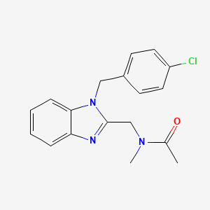 molecular formula C18H18ClN3O B11044018 N-{[1-(4-chlorobenzyl)-1H-benzimidazol-2-yl]methyl}-N-methylacetamide 